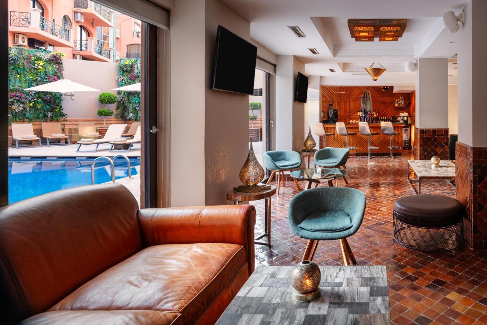 Hivernage Hotel & Spa Marraquexe Exterior foto The hotel's lobby